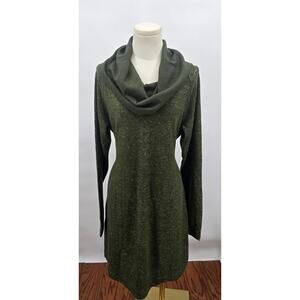 Cabi Olive Green Solace Cowlneck Dress